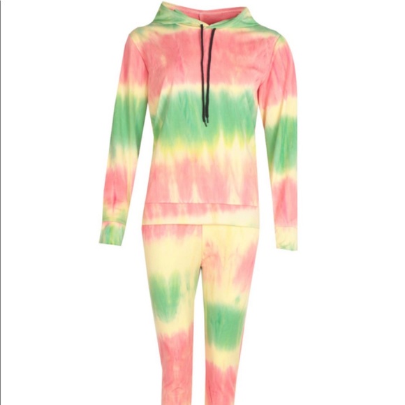 Tie dye hoody and jogger tracksuit - Picture 2 of 2